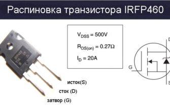 Распиновка IRFP460