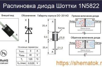 Распиновка 1n5822