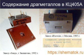 КЦ405А содержание ДГМ