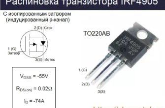 IRF4905 цоколевка