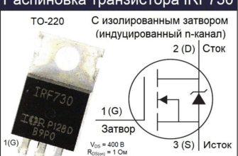 Распиновка IRF730